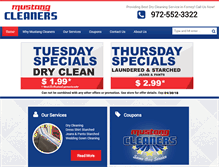 Tablet Screenshot of mustangcleaners.com